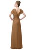 ColsBM Luna Light Brown Casual A-line Square Short Sleeve Floor Length Plus Size Bridesmaid Dresses