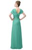 ColsBM Luna Mint Green Casual A-line Square Short Sleeve Floor Length Plus Size Bridesmaid Dresses