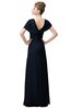 ColsBM Luna Navy Blue Casual A-line Square Short Sleeve Floor Length Plus Size Bridesmaid Dresses