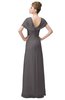 ColsBM Luna Ridge Grey Casual A-line Square Short Sleeve Floor Length Plus Size Bridesmaid Dresses