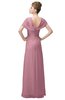 ColsBM Luna Rosebloom Casual A-line Square Short Sleeve Floor Length Plus Size Bridesmaid Dresses