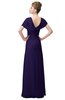 ColsBM Luna Royal Purple Casual A-line Square Short Sleeve Floor Length Plus Size Bridesmaid Dresses
