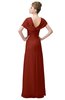 ColsBM Luna Rust Casual A-line Square Short Sleeve Floor Length Plus Size Bridesmaid Dresses