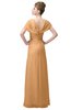 ColsBM Luna Salmon Buff Casual A-line Square Short Sleeve Floor Length Plus Size Bridesmaid Dresses