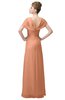 ColsBM Luna Salmon Casual A-line Square Short Sleeve Floor Length Plus Size Bridesmaid Dresses