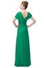 ColsBM Luna Sea Green Casual A-line Square Short Sleeve Floor Length Plus Size Bridesmaid Dresses