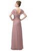 ColsBM Luna Silver Pink Casual A-line Square Short Sleeve Floor Length Plus Size Bridesmaid Dresses