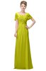 ColsBM Luna Sulphur Spring Casual A-line Square Short Sleeve Floor Length Plus Size Bridesmaid Dresses