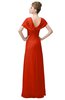 ColsBM Luna Tangerine Tango Casual A-line Square Short Sleeve Floor Length Plus Size Bridesmaid Dresses