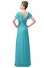 ColsBM Luna Turquoise Casual A-line Square Short Sleeve Floor Length Plus Size Bridesmaid Dresses