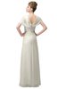 ColsBM Luna Whisper White Casual A-line Square Short Sleeve Floor Length Plus Size Bridesmaid Dresses