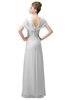 ColsBM Luna White Casual A-line Square Short Sleeve Floor Length Plus Size Bridesmaid Dresses