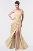 ColsBM Gwen Apricot Gelato Elegant A-line Strapless Sleeveless Backless Floor Length Plus Size Bridesmaid Dresses