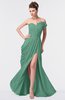 ColsBM Gwen Beryl Green Elegant A-line Strapless Sleeveless Backless Floor Length Plus Size Bridesmaid Dresses