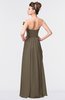 ColsBM Gwen Carafe Brown Elegant A-line Strapless Sleeveless Backless Floor Length Plus Size Bridesmaid Dresses