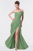 ColsBM Gwen Fair Green Elegant A-line Strapless Sleeveless Backless Floor Length Plus Size Bridesmaid Dresses