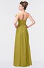 ColsBM Gwen Golden Olive Elegant A-line Strapless Sleeveless Backless Floor Length Plus Size Bridesmaid Dresses
