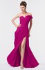 ColsBM Gwen Hot Pink Elegant A-line Strapless Sleeveless Backless Floor Length Plus Size Bridesmaid Dresses