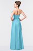 ColsBM Gwen Light Blue Elegant A-line Strapless Sleeveless Backless Floor Length Plus Size Bridesmaid Dresses