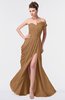 ColsBM Gwen Light Brown Elegant A-line Strapless Sleeveless Backless Floor Length Plus Size Bridesmaid Dresses