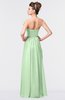 ColsBM Gwen Light Green Elegant A-line Strapless Sleeveless Backless Floor Length Plus Size Bridesmaid Dresses