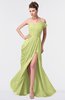 ColsBM Gwen Lime Green Elegant A-line Strapless Sleeveless Backless Floor Length Plus Size Bridesmaid Dresses