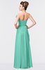 ColsBM Gwen Mint Green Elegant A-line Strapless Sleeveless Backless Floor Length Plus Size Bridesmaid Dresses