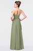 ColsBM Gwen Moss Green Elegant A-line Strapless Sleeveless Backless Floor Length Plus Size Bridesmaid Dresses