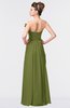 ColsBM Gwen Olive Green Elegant A-line Strapless Sleeveless Backless Floor Length Plus Size Bridesmaid Dresses