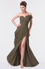ColsBM Gwen Otter Elegant A-line Strapless Sleeveless Backless Floor Length Plus Size Bridesmaid Dresses