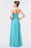 ColsBM Gwen Turquoise Elegant A-line Strapless Sleeveless Backless Floor Length Plus Size Bridesmaid Dresses