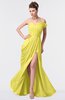 ColsBM Gwen Yellow Iris Elegant A-line Strapless Sleeveless Backless Floor Length Plus Size Bridesmaid Dresses