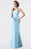 ColsBM Aria Cool Blue Classic Trumpet Sleeveless Backless Floor Length Bridesmaid Dresses