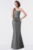 ColsBM Aria Grey Classic Trumpet Sleeveless Backless Floor Length Bridesmaid Dresses