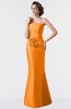 ColsBM Aria Orange Classic Trumpet Sleeveless Backless Floor Length Bridesmaid Dresses