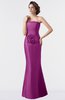 ColsBM Aria Raspberry Classic Trumpet Sleeveless Backless Floor Length Bridesmaid Dresses