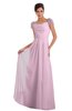 ColsBM Carlee Baby Pink Elegant A-line Wide Square Short Sleeve Appliques Bridesmaid Dresses