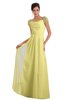 ColsBM Carlee Daffodil Elegant A-line Wide Square Short Sleeve Appliques Bridesmaid Dresses