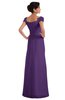 ColsBM Carlee Dark Purple Elegant A-line Wide Square Short Sleeve Appliques Bridesmaid Dresses