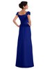 ColsBM Carlee Electric Blue Elegant A-line Wide Square Short Sleeve Appliques Bridesmaid Dresses