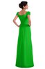 ColsBM Carlee Jasmine Green Elegant A-line Wide Square Short Sleeve Appliques Bridesmaid Dresses