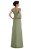 ColsBM Carlee Moss Green Elegant A-line Wide Square Short Sleeve Appliques Bridesmaid Dresses