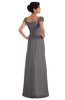 ColsBM Carlee Ridge Grey Elegant A-line Wide Square Short Sleeve Appliques Bridesmaid Dresses