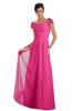 ColsBM Carlee Rose Pink Elegant A-line Wide Square Short Sleeve Appliques Bridesmaid Dresses