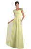 ColsBM Carlee Wax Yellow Elegant A-line Wide Square Short Sleeve Appliques Bridesmaid Dresses