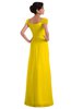 ColsBM Carlee Yellow Elegant A-line Wide Square Short Sleeve Appliques Bridesmaid Dresses