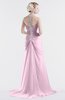 ColsBM Eden Baby Pink Cinderella A-line Sweetheart Sleeveless Criss-cross Straps Brush Train Plus Size Bridesmaid Dresses
