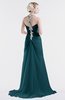 ColsBM Eden Blue Green Cinderella A-line Sweetheart Sleeveless Criss-cross Straps Brush Train Plus Size Bridesmaid Dresses