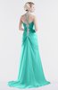 ColsBM Eden Blue Turquoise Cinderella A-line Sweetheart Sleeveless Criss-cross Straps Brush Train Plus Size Bridesmaid Dresses
