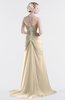ColsBM Eden Champagne Cinderella A-line Sweetheart Sleeveless Criss-cross Straps Brush Train Plus Size Bridesmaid Dresses